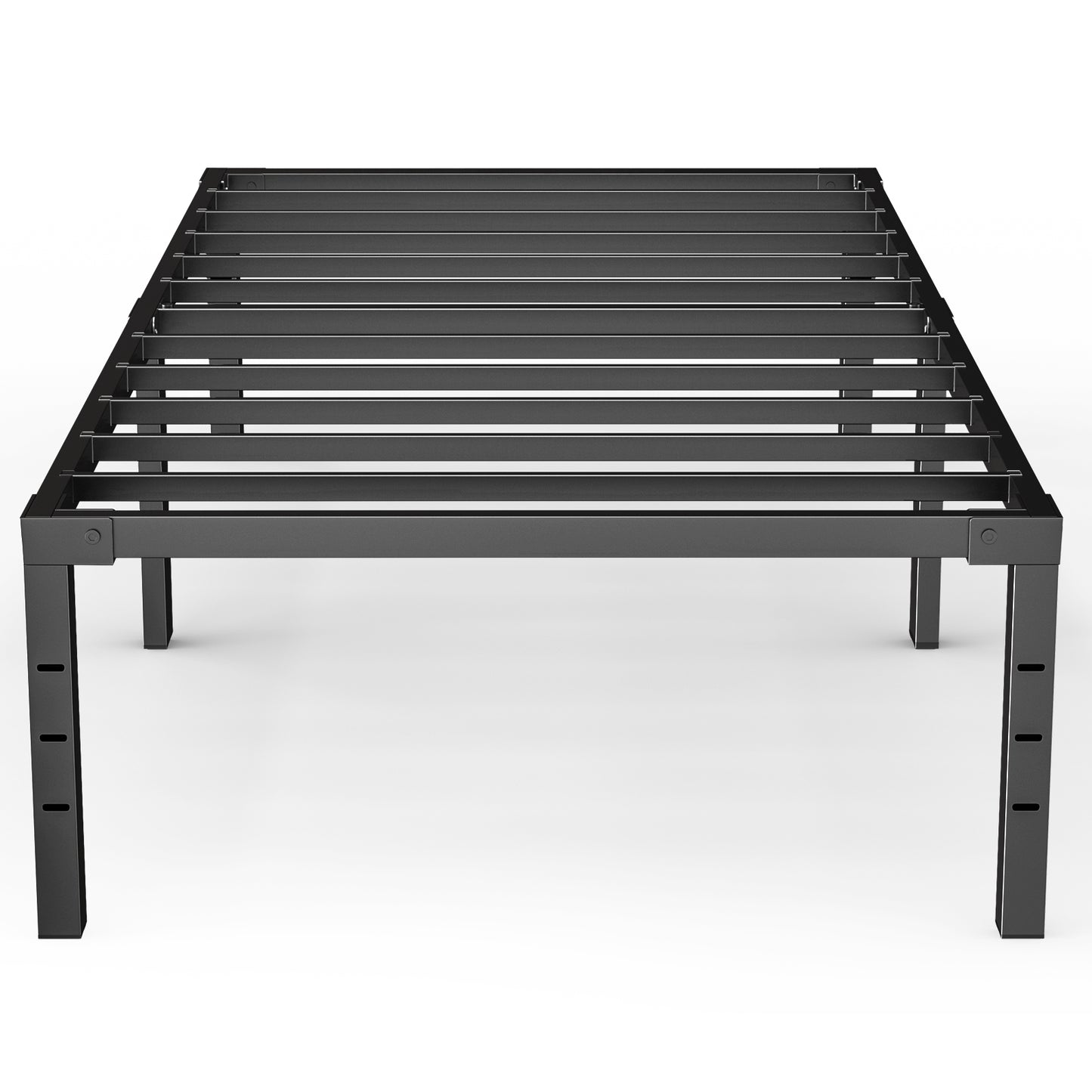 Capri Twin Bed Frame, 18 Inch Metal Platform Bed Frame, Heavy Duty, No Box Spring Needed, Easy Assembly, Black