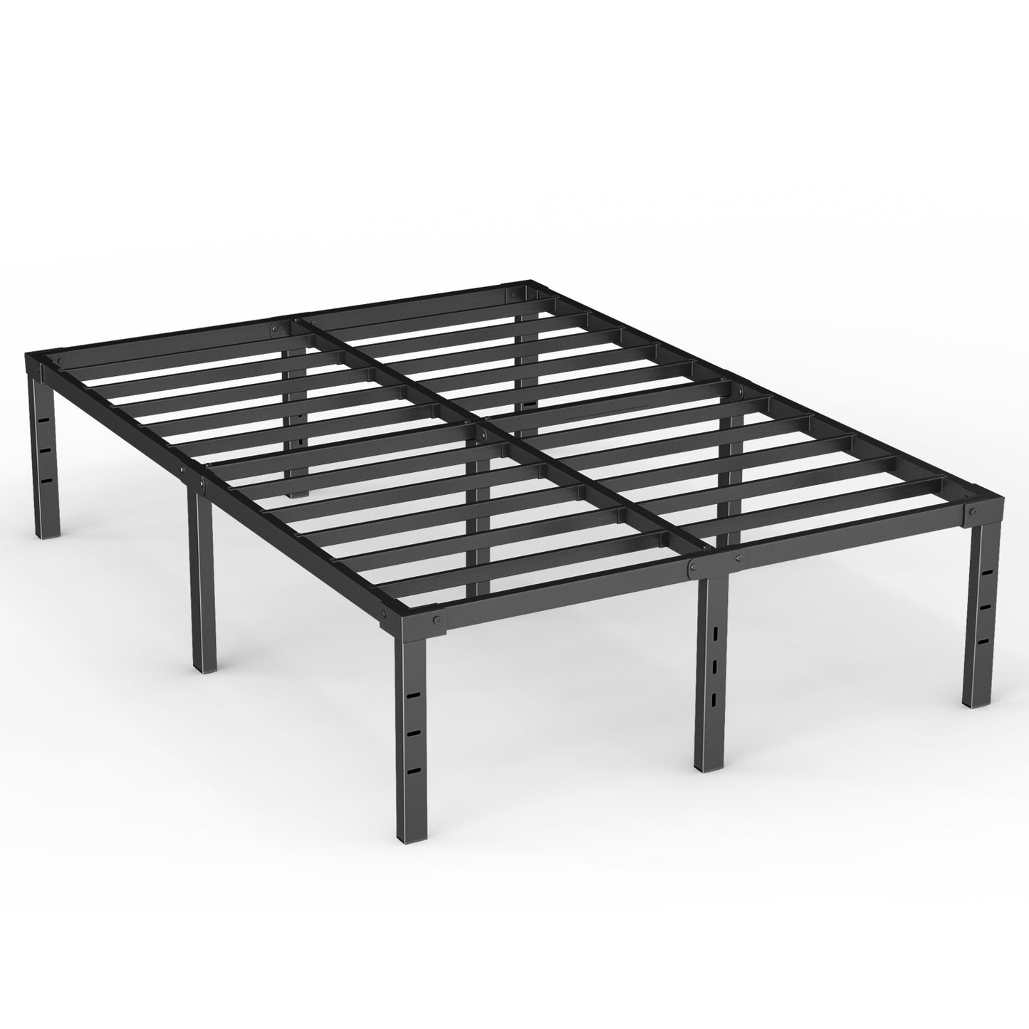 Capri Full Bed Frame, 18 Inch Metal Platform Bed Frame, Heavy Duty, No Box Spring Needed, Easy Assembly, Black