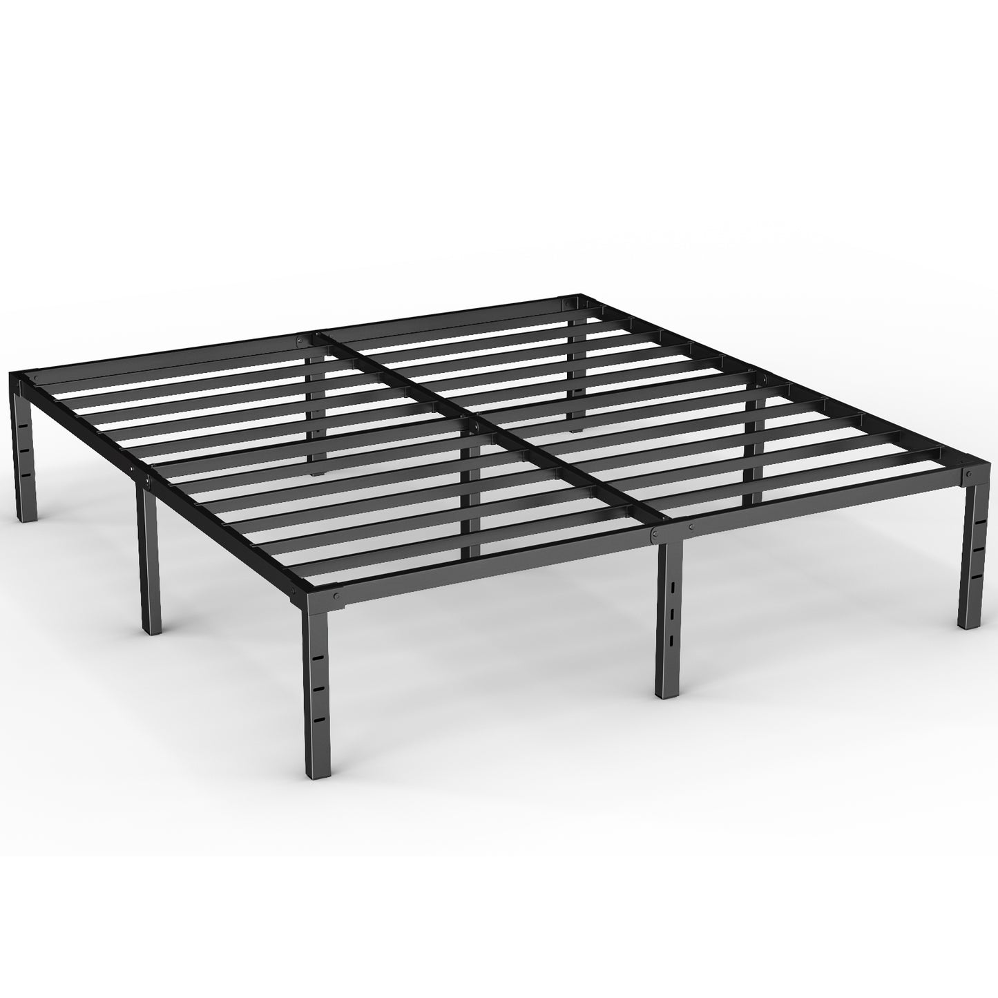 Capri King Bed Frame, 18 Inch Metal Platform Bed Frame, Heavy Duty, No Box Spring Needed, Easy Assembly, Black