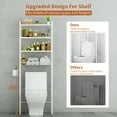 Capri Over The Toilet Storage Shelf, 4-Tier Freestanding Bathroom Organizers and Storage, above Toilet Space Saver Rack with Adjustable Shelves, Toilet Paper Holder and 9-Hooks, White