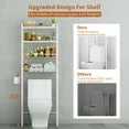 Capri 4-Tier Over-the-Toilet Storage Shelf, Bathroom Organizer Shelf Over Toilet, Freestanding Space Saver Rack with Adjustable Shelf and Basket, White
