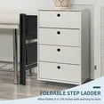 Capri 2 Step Ladder for Adults, Folding Step Stool with Anti-Slip Foot Pads and Widened Pedals, Portable Step Ladder for Kitchen, Household, Library, 330 lbs Capacity, Lightweight, Black