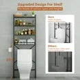 Capri Over The Toilet Storage, 4-Tier Freestanding Bathroom Shelf, above Toilet Space Saver Rack, Black