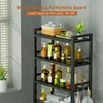 Capri Over The Toilet Storage, 4-Tier Freestanding Bathroom Shelf, above Toilet Space Saver Rack, Black