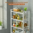Capri Over The Toilet Storage Shelf, 4-Tier Freestanding Bathroom Organizers and Storage, above Toilet Space Saver Rack with Adjustable Shelves, Toilet Paper Holder and 9-Hooks, White