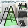 Capri 2 Step Ladder for Adults, Folding Step Stool with Anti-Slip Foot Pads and Widened Pedals, Portable Step Ladder for Kitchen, Household, Library, 330 lbs Capacity, Lightweight, Black