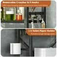 Capri Over The Toilet Storage, 4-Tier Freestanding Bathroom Shelf, above Toilet Space Saver Rack, Black