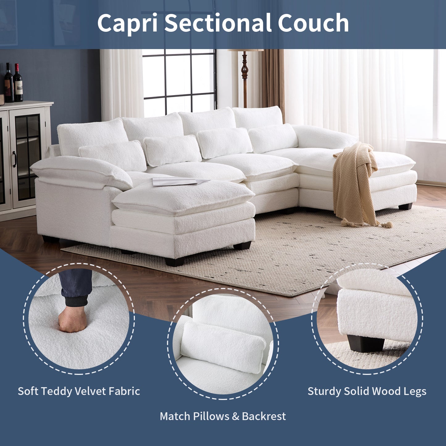capri l-shaped sofa combination sofa with stirrups, available with dark seats