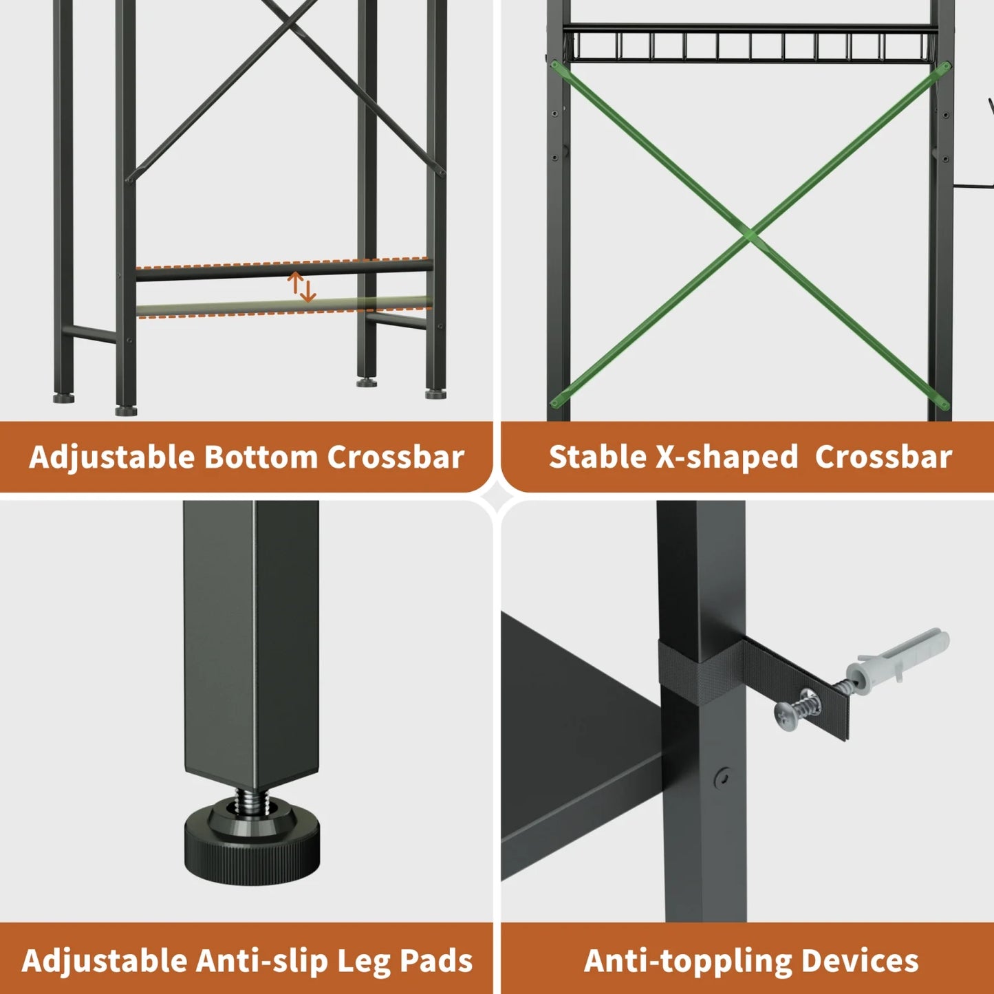 Capri over-the-toilet storage shelf