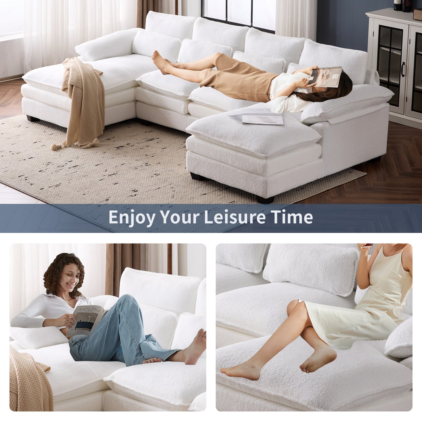 capri l-shaped sofa combination sofa with stirrups, available with dark seats