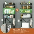 Capri Over The Toilet Storage, 4-Tier Freestanding Bathroom Shelf, above Toilet Space Saver Rack, Black