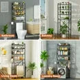 Capri Over The Toilet Storage, 4-Tier Freestanding Bathroom Shelf, above Toilet Space Saver Rack, Black