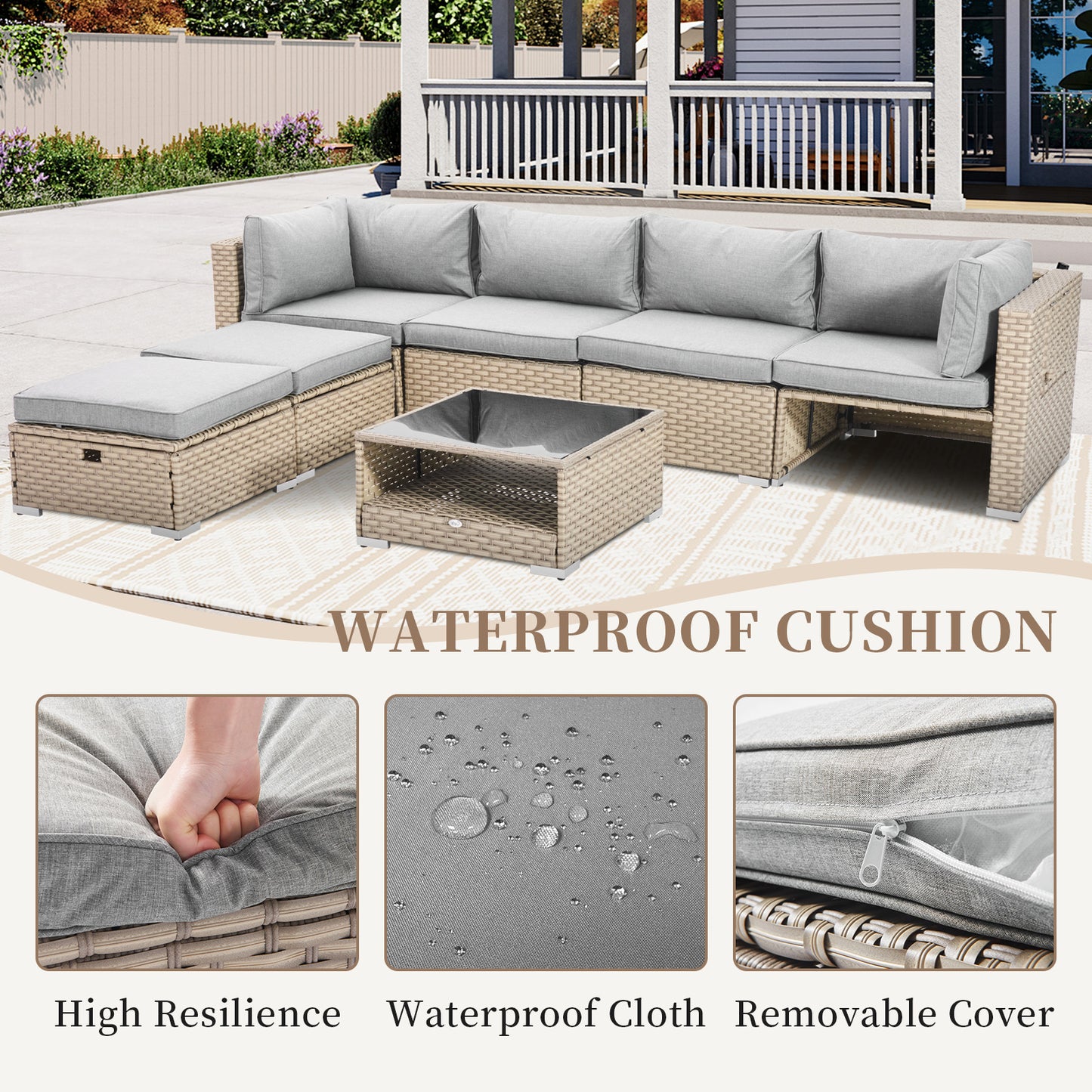 Capri 5 Pieces Outdoor Conversation Chaise Lounge Furniture