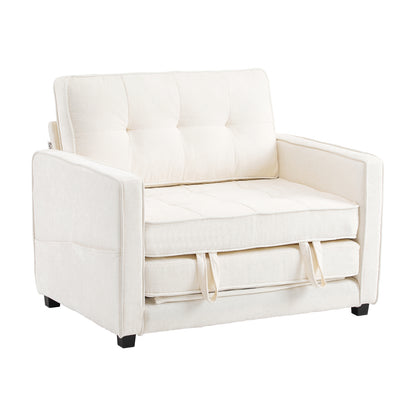 capri Fabric Loveseat Sleeper Sofa with Storage Pocket