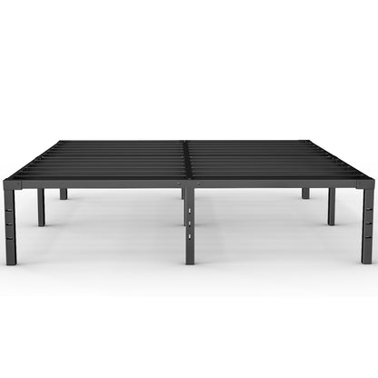 Capri King Bed Frame, 18 Inch Metal Platform Bed Frame, Heavy Duty, No Box Spring Needed, Easy Assembly, Black
