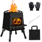 Capri Outdoor Wood Burning Stove, Portable Camping Wood Stove for Backpacking Outdoor Cooking, Easy to Carry and Assembly