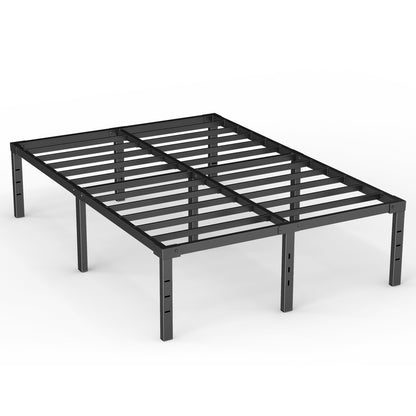 Capri Full Bed Frame, 18 Inch Metal Platform Bed Frame, Heavy Duty, No Box Spring Needed, Easy Assembly, Black