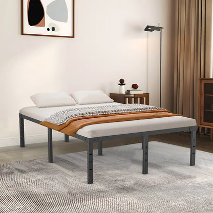 Capri Full Bed Frame, 18 Inch Metal Platform Bed Frame, Heavy Duty, No Box Spring Needed, Easy Assembly, Black