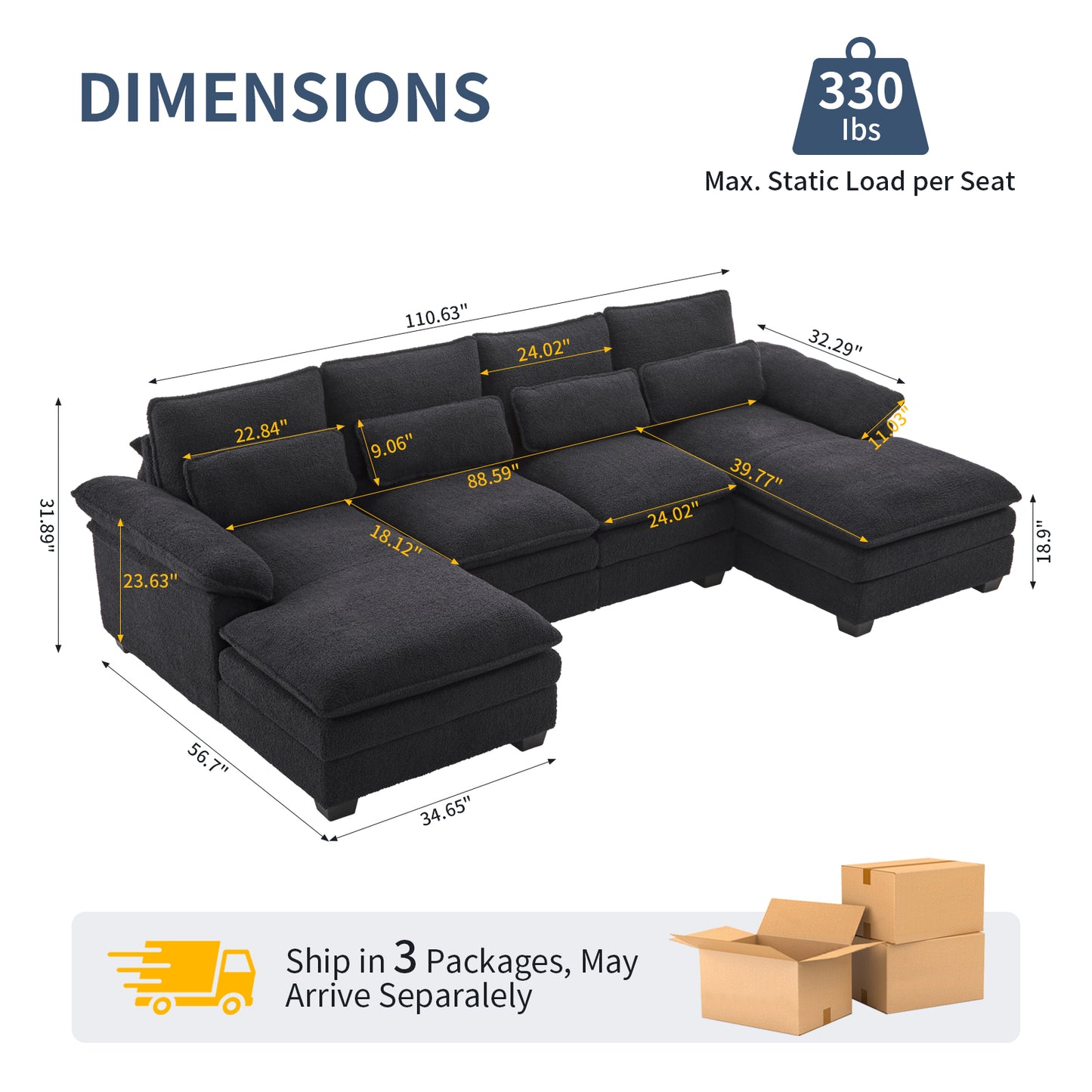 capri l-shaped sofa combination sofa with stirrups, available with dark seats