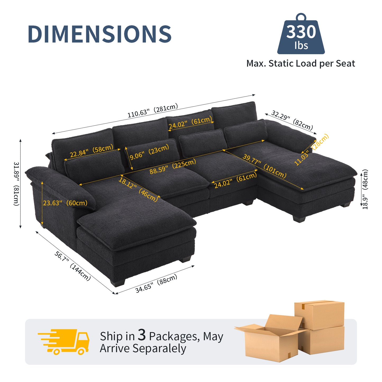 capri l-shaped sofa combination sofa with stirrups, available with dark seats