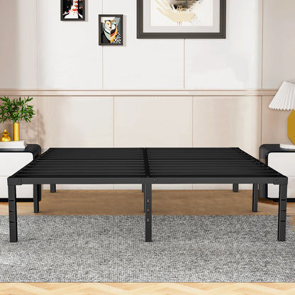 Capri King Bed Frame, 18 Inch Metal Platform Bed Frame, Heavy Duty, No Box Spring Needed, Easy Assembly, Black