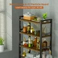 Capri Over The Toilet Storage Shelf, 4-Tier Freestanding Bathroom Organizers and Storage, above Toilet Space Saver Rack with Adjustable Shelves, Toilet Paper Holder and 9-Hooks, Rustic Brown