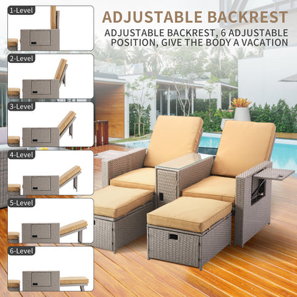 Double Wicker Sofa Set