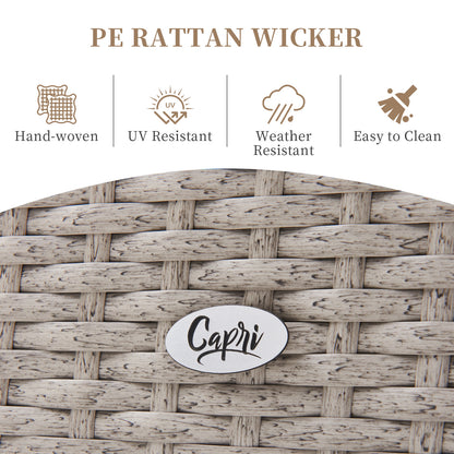 Double Wicker Sofa Set