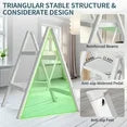 Capri 2 Step Ladder for Adults, Folding Step Stool with Anti-Slip Foot Pads and Widened Pedals, Portable Step Ladder for Kitchen, Household, Library, 330 lbs Capacity, Lightweight, White
