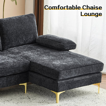 capri  Comfortable Chenille U-Shaped Sectional Sofa Couch