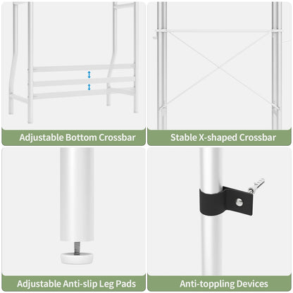 Capri 3-Shelf Over the Toilet Storage, Freestanding Metal Bathroom Organizers and Storage Shelf, White
