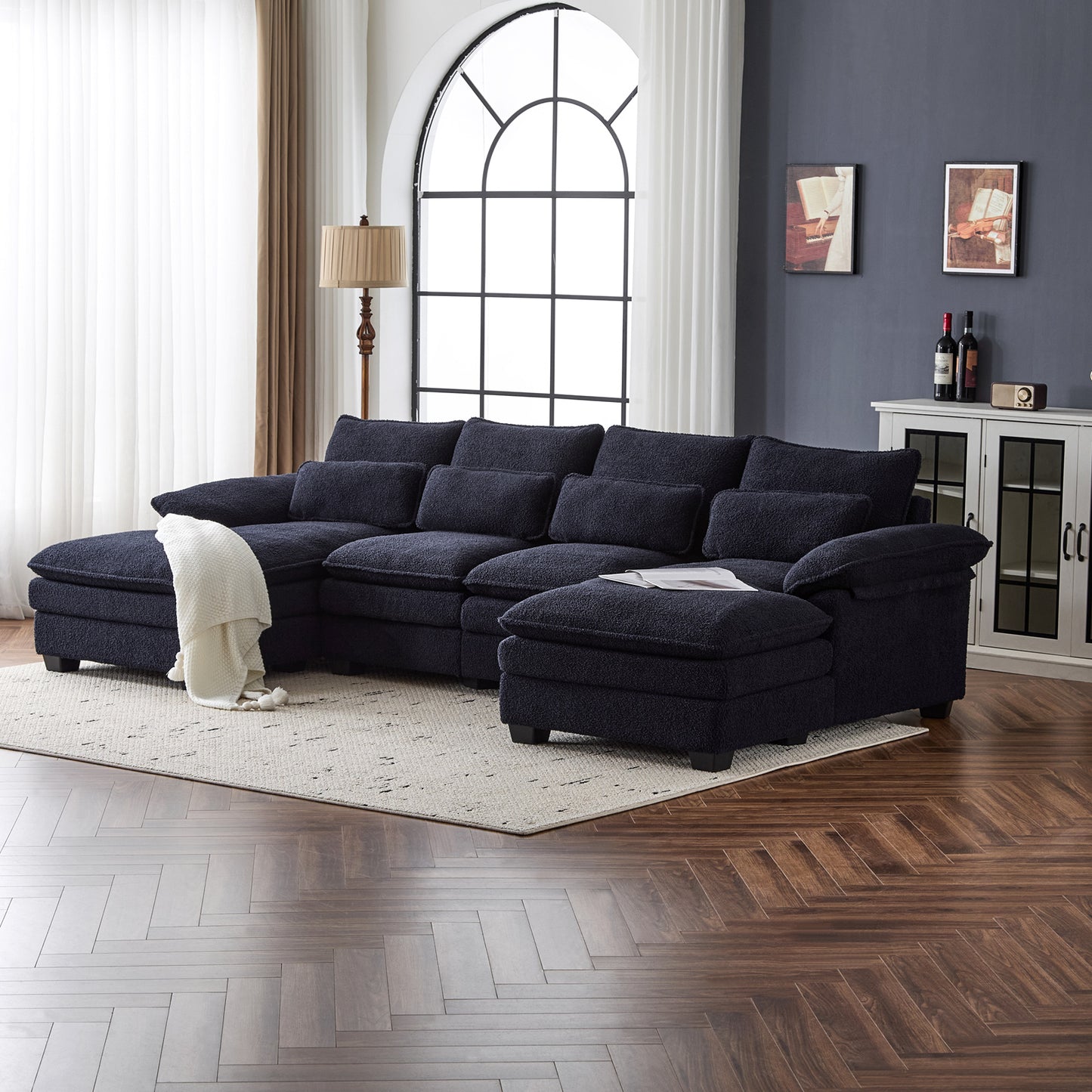 capri l-shaped sofa combination sofa with stirrups, available with dark seats