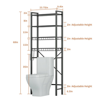 Capri over-the-toilet storage shelf