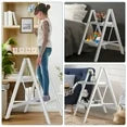 Capri 2 Step Ladder for Adults, Folding Step Stool with Anti-Slip Foot Pads and Widened Pedals, Portable Step Ladder for Kitchen, Household, Library, 330 lbs Capacity, Lightweight, White