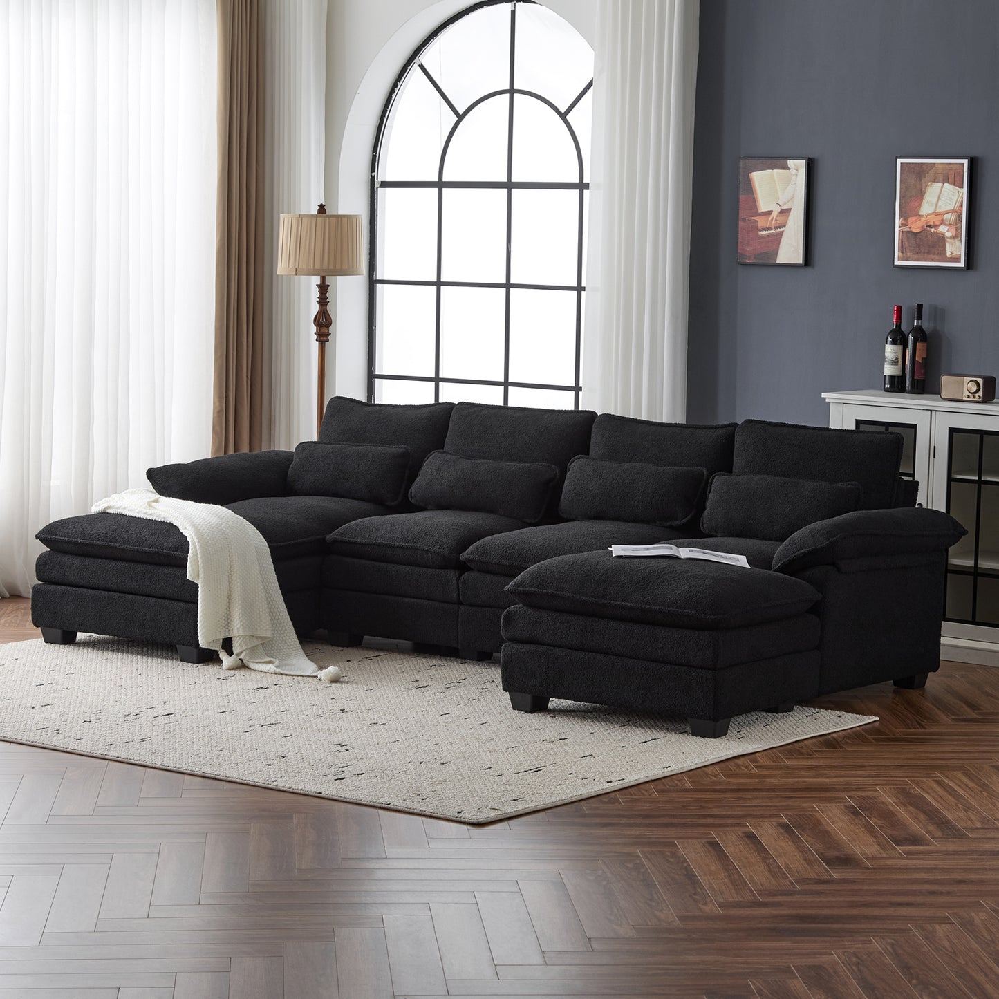 capri l-shaped sofa combination sofa with stirrups, available with dark seats