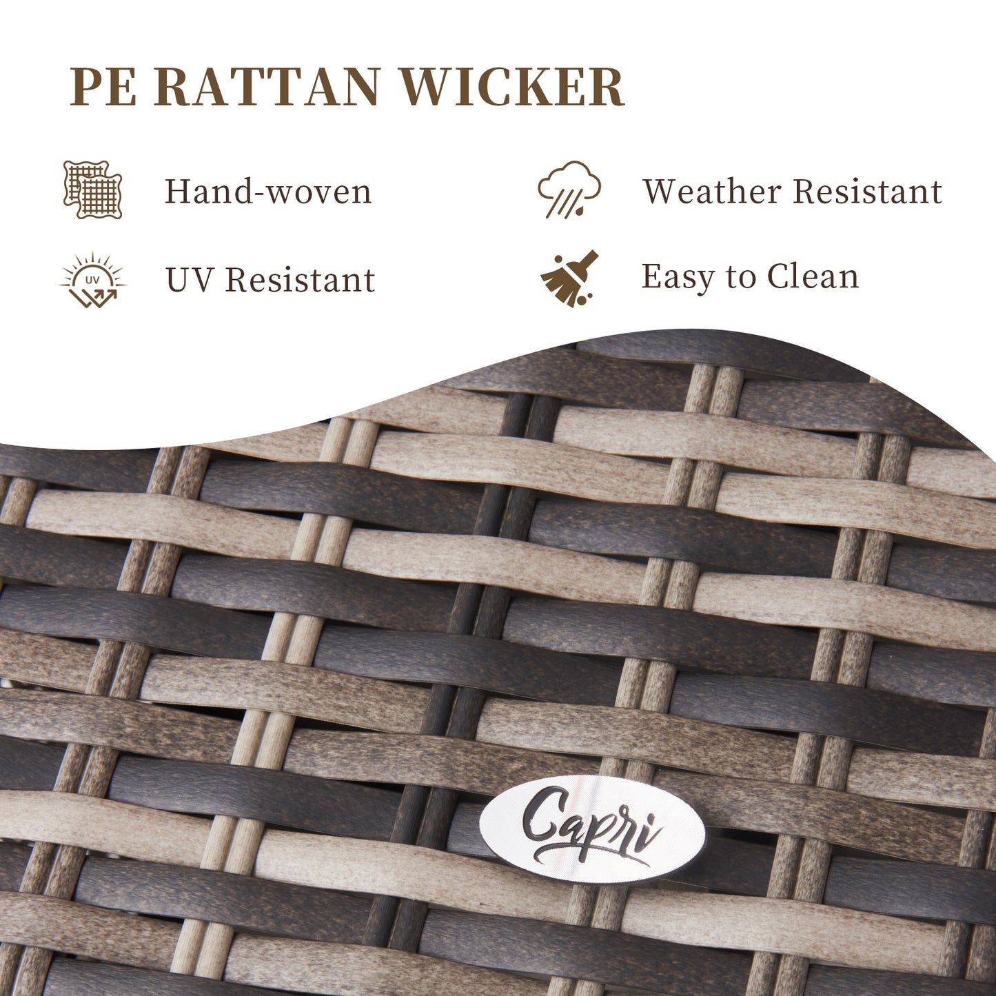 Capri 7 Pieces Patio Wicker Furniture Set