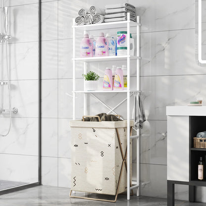 Capri 3-Shelf Over the Toilet Storage, Freestanding Metal Bathroom Organizers and Storage Shelf, White