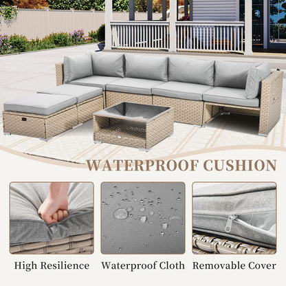 Capri 5 Pieces Outdoor Conversation Chaise Lounge Furniture
